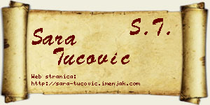 Sara Tucović vizit kartica